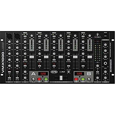 behringer pro mixer vmx1000usb professional 7-channel rack-mount dj mixer with usb/audio