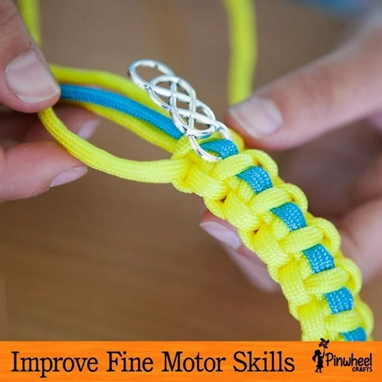 Pinwheel Crafts Paracord Charm Bracelet Making Set: DIY Bracelets Kit for Girls, Teens