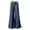 Navy, variant on Womens Solid Cutout Cross Belt Flare High Waist Pants - Casual Navy S