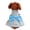 Blue, variant on Floral Dog Dress Cute Dog Skirt, Pet Summer Dress for Dogs and Cats, Cute Bow Tie Shirt Outfit for Puppies
