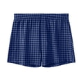 thumbnail image 7 of VBTAPA Men's Plaid Pajama Shorts Baggy Casual Boxers Shorts Daily Pj Sleep Bottoms Comfy Homewear Boxers Navy XXXXL, 7 of 7