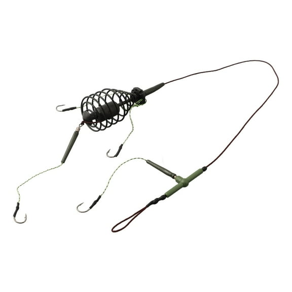 Carp Fishing Bait Cage Line Group Feeder Sinker String Hook Fishing Bait Basket Fishing Bait Cage Line Group Feeder