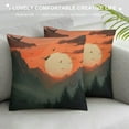 thumbnail image 3 of Autua Birds Sunset Mountain Graphic Decorative Cushion Throw Pillow Cover for Home Couch Living Room Bed Sofa - Multipurpose Use for Car Couch Bedroom 1PC 24x24in, 3 of 5