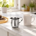 thumbnail image 5 of Stainless Steel Creamer Pitcher, 8 oz Small Serving Jug with Easy-Pour Spout and Handle for Espresso, Milk, Cream, Syrup and Sauce, by Zovey, 5 of 7