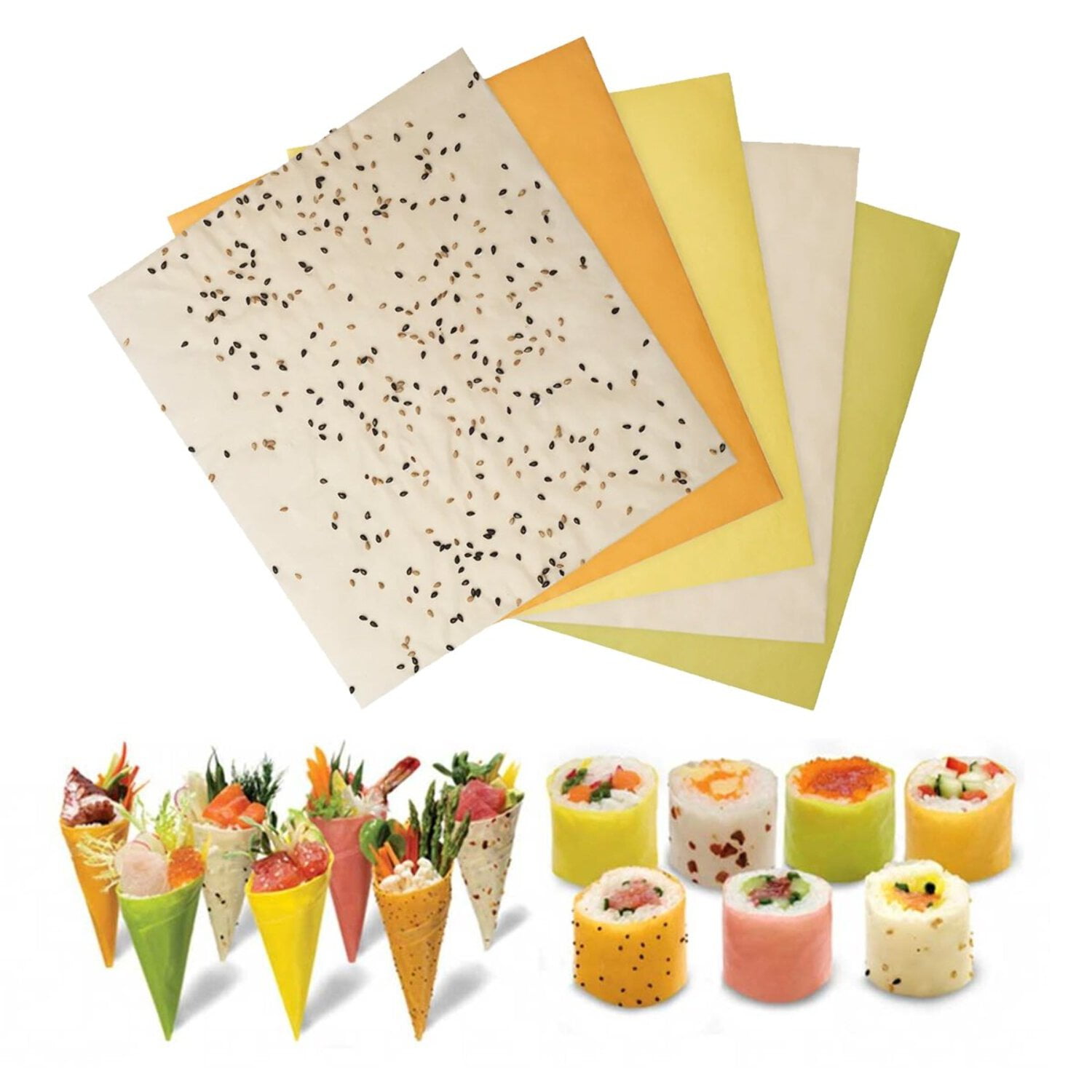 Yamamotoyama Sushi Party Soy Wrappers, Sesame, 20 Sheets, 3.5 Ounce