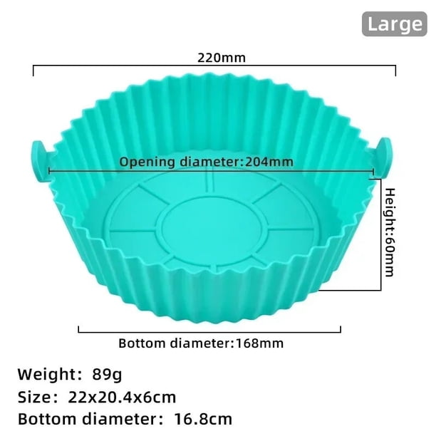 Cesta de silicona para freidora de aire, bandeja de olla, revestimiento para freidora de aire, contenedor reutilizable, accesorios, molde para hornear, Protector de forma de bote