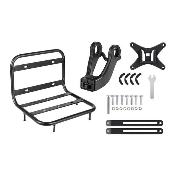 Portabicicletas delantero, portabicicletas de carga frontal de aluminio, soporte para llevar alforja de bicicleta para compras, viajes, equipaje