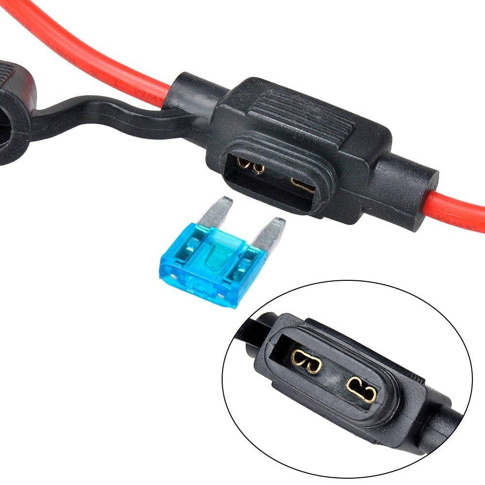 100 Pack 18 Gauge APM / ATM MINI Blade Inline Fuse Holder Car Truck Marine Boat