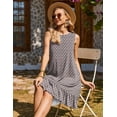 thumbnail image 5 of Zeagoo Sleeveless Dress for Women Swing Summer Casual Solid Tunic Ruffle Dress Cover Up with Pockets, 5 of 6