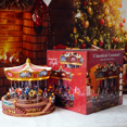 thumbnail image 2 of Melody Nature 14 inch Deluxe Carousel Musical Animated Christmas Decoration, LED Lights, Multi-Color, 2 of 8