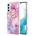 thumbnail image 2 of SaniMore for Samsung Galaxy S23 Plus Case, Marble Pattern 3 in 1 Heavy Duty Shockproof Full Body Hard PC+IMD Bumper Drop Protective Women Girls Cover Rotating Ring Bracket Stand, Pink, 2 of 10