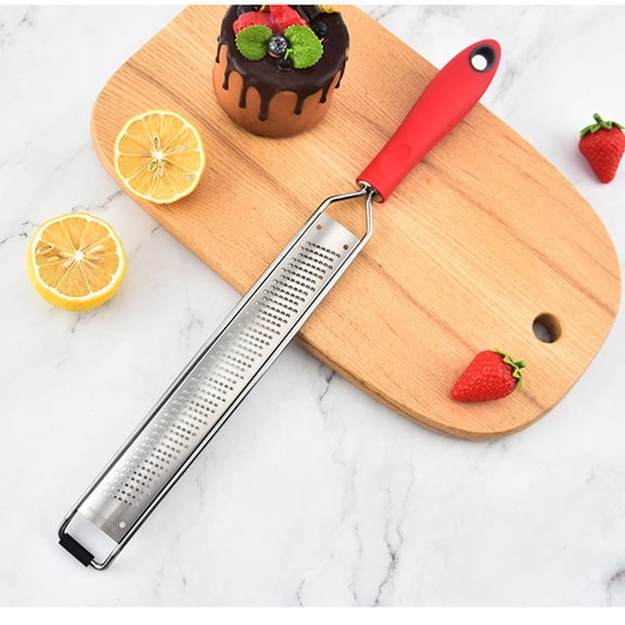 Lemon Zester Grater, Hand-held Stainless Steel Food Grater, Fine Shredder for Cheese, Ginger, Garlic, Citrus, Chocolate, Heavy Duty Kitchen Tool with Comfort Grip Handle, Vegetable & Fruit Zester