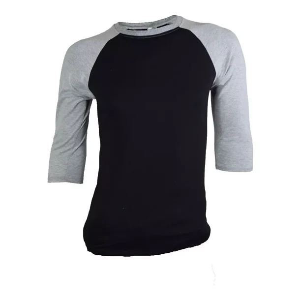 Playera Manga 3/4 Manga Ranglan Hombre Torso Negro A022 Walmart