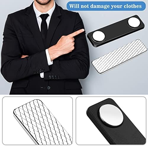 Magnetic Name Tags, 20-Pack Engravable Name Badge with Magnetic Backing, Reusable Name Tags(1" X 3")
