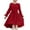 Brick Red, variant on Gaexia Sweater Dress Toddler,Girls' Long Sleeved Dress Stylish Flowy Semi Formal Party Dress With Belt,Brick Red,11-12Years