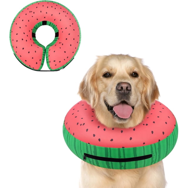 Supet Inflatable Dog Cone Collar Alternative After Surgery, Doggie Neck Donut Collar Recovery, Soft Dog Cone for Small Medium Large Dogs