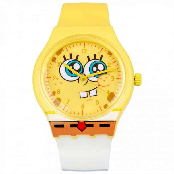 SpongeBob SquarePants Profile Watch Face w/ Plastic Printed Strap -  Walmart.com