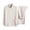 Beige, variant on Men's Traditional Chinese Style 2 Piece Outfit, Mandarin Collar Frog Button Long Sleeve Shirt & Elastic Waist Pants Breathable Cotton Linen Tang Suit Big and Tall Size XL-4XL White