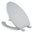 thumbnail image 1 of asiento para baño bisagras ajustables alargado blanco plástico, 1 of 5