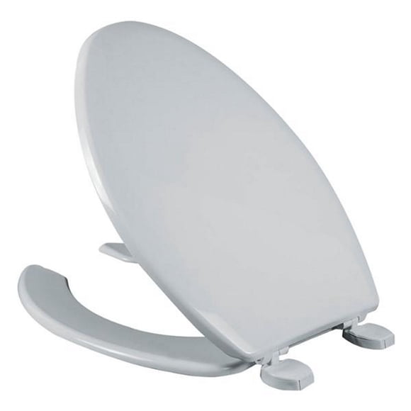 asiento para baño bisagras ajustables alargado blanco plástico
