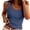 Blue, variant on Women's Ribbed Slim Fit Sleeveless Top, V Neck Stretchy Knit Tank Top Layering Cami, Soft Casual Undershirt for Daily Wear Outer Layer or Going Out