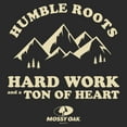 thumbnail image 2 of Men's Mossy Oak Humble Roots Hard Work and a Ton of Heart Graphic Tee Charcoal X Large, 2 of 5