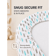 thumbnail image 5 of Bublo Baby Bassinet Sheets, 3-Pack Cotton Fitted Sheets, 33 x 17 x 4 in, 5 of 8