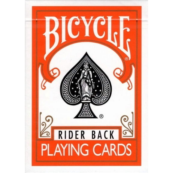 Orange Rider Back Bicycle Playing Cards Poker Size Deck USPCC