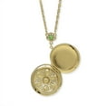 thumbnail image 4 of 1928 Jewelry Crystal Flower Round Locket Necklace 22 + 3 Extender, 4 of 4