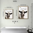 thumbnail image 6 of Funny Animal 8x10in Brown Framed Wall Art Prints Guest Toilet Room Decor Cute Bathroom Signs Rustic Canvas Painting Farmhouse Artwork, 6 of 7
