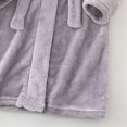 thumbnail image 4 of HFHAPW Boys Hooded Bathrobe Kids Plush Fuzzy Fleece Robe Teen boy Soft Spa Robe Girls Sleepwear pajamas Toddler Nightgown 18-24M 2-14T(Grey,13-14 Y), 4 of 6