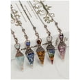 thumbnail image 2 of Spencer Natural Quartz 7 Chakra Crystal Reiki Gemstone Orgone Pendulum Chain Pendant with Box, 2 of 9