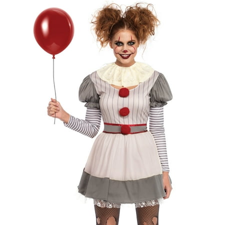 Leg Avenue Womens Scary Clown Costume, Medium/Large,