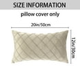 thumbnail image 5 of Unique Bargains 4Pcs Velvet Geometric Textured Pillow Covers Home Decor Cushion Covers Beige 12" x 20", 5 of 6