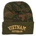 thumbnail image 6 of Vietnam Veteran Letters Embroidered Camo Long Beanie - Green OSFM, 6 of 6