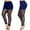 Blue, variant on Musuos Women Plus Size Leggings, Solid Color Skinny Long Pants, Sheer Floral Lace Splice Trousers