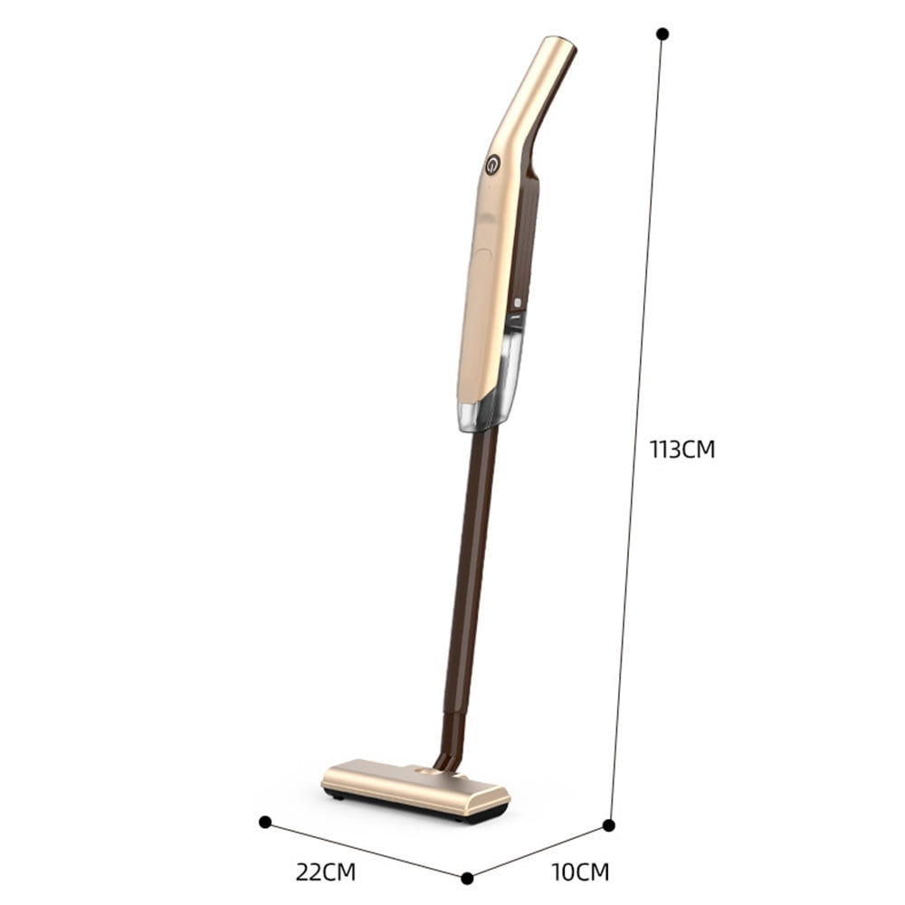 Cordless Push Vacuum Cleaner with Adjustable Handle Length, Powerful Suction, 3 Dust Removal Attachments, 2000mAh Long-Lasting Battery - For Home & Car Cleaning (White/Gray/Black)