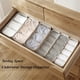 thumbnail image 4 of Organizador de cajones de 2 piezas para ropa interior, organizador de ropa interior de plástico, organizadores de cajones apilables de plástico PP para sujetador, calcetines, corbata, bufanda, 2, 4 of 5