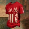 thumbnail image 5 of xfsWaSs 250th Anniversary T Shirts For Men Short Sleeve T Shirts 4th Of July T-Shirt Casual Graphic Tees Independence Day Patriotic Tops Stylish Tee Shirts, 5 of 6