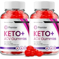 2 Pack Premier Keto ACV Gummies - Official - Keto Premiere ACV Advanced Formula Plus Apple Cider Vinegar Dietary Supplement B12 Beet Root Juice Men Women 120 Gummies