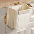 thumbnail image 4 of Kitchen foldable trash can wall-mounted household kitchen waste cabinet milk white 11L, 4 of 7