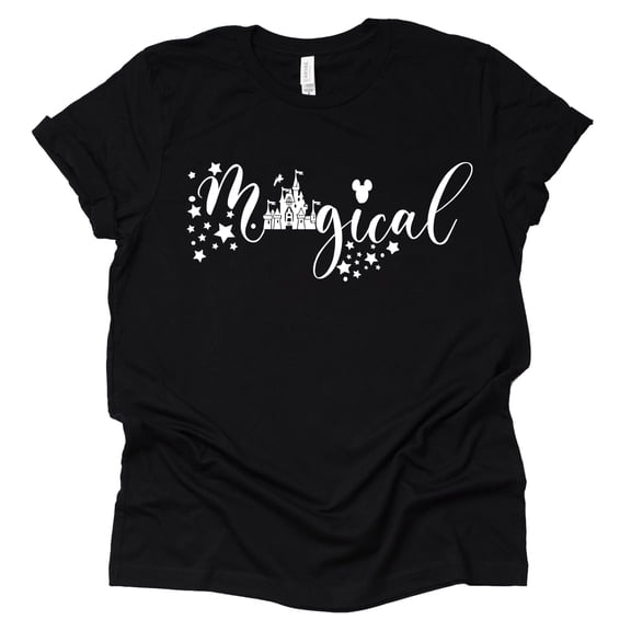 Theme Park Disney Magical Shirt Family Vacation Tee Disneyworld Unisex T-Shirt Adult Ladies (Black, Large)