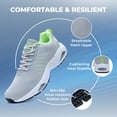thumbnail image 4 of NRNHI Mens Lightweight Air Running Shoes Athletic Walking Shoes Trail Tennis Sneaker for Gym Workout GreyGreen Size 9.5, 4 of 7