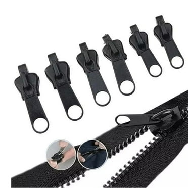 6 Pcs Set Pull lock Repair Kit Zip Sliders Spirals Instant Fix Your Own Sewing