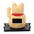 thumbnail image 3 of Girlsshop Mini Solar Automatic Waving Lucky Cat Car Decoration Cake Baking Decoration,Wanliang-Yellow, 3 of 9