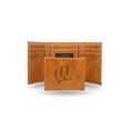 thumbnail image 1 of Portefeuille Trifold Marron Gravé au Laser Wisconsin Badgers, 1 of 1