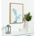 thumbnail image 5 of Kate and Laurel Sylvie Blue Cactus Framed Canvas Wall Art by Simon Te Tai, 18x24 Natural, 5 of 9