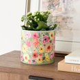 thumbnail image 1 of Linen Chest Bold Floral Planter - 6.5'', 1 of 3