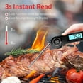 thumbnail image 3 of Meat Thermometer, Instant Read Cooking Thermometer, Digital Food Thermometer, Backlit LCD Display Long Foldable Probe and Auto On/Off, Perfect for Coo, 3 of 5