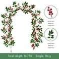 thumbnail image 2 of Big Clearance! Artificial Christmas Greenery Red Berry Garland Home Decoration, for Indoor Outdoor Holiday New Year Fireplace Mantel Table Decoration, 2 of 6